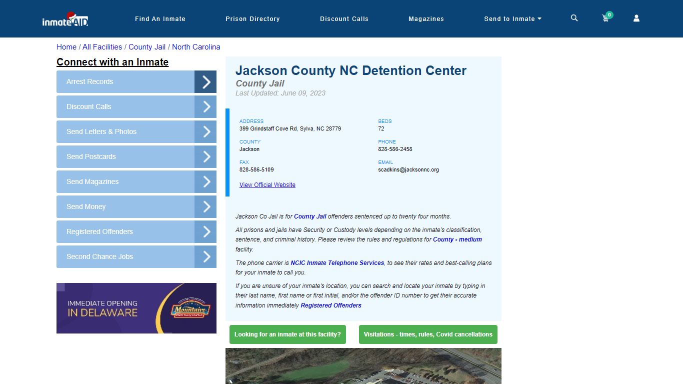 Jackson County NC Detention Center - Inmate Locator - Sylva, NC